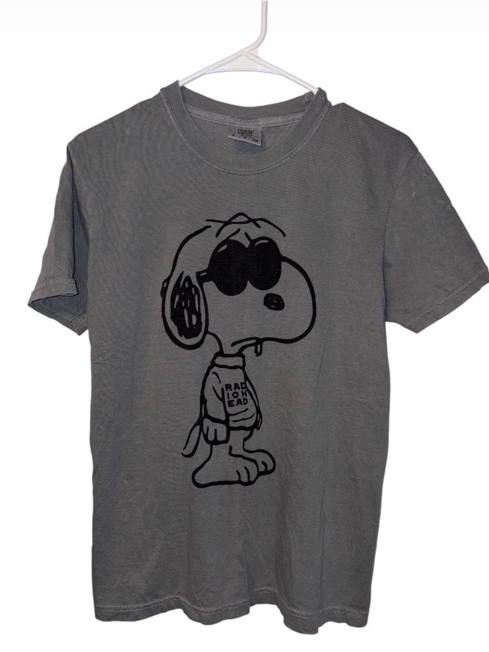 Radiohead Snoopy Graphic T-Shirt Size Small Comfort Colors Rare